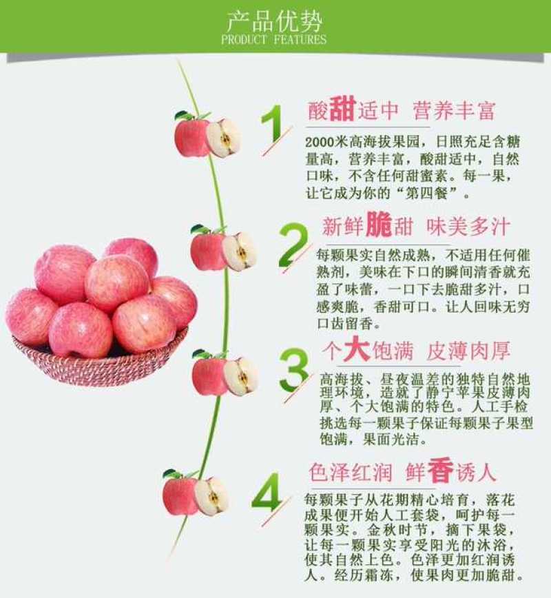 甘肃平凉红富士苹果