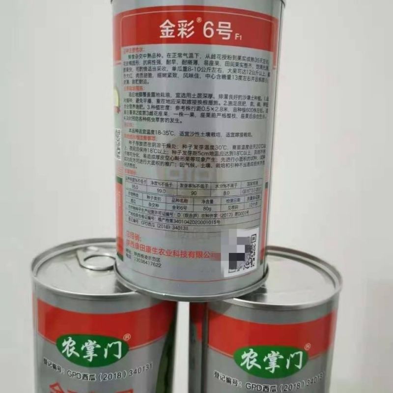 高品质杂交西瓜种子金彩6号硒砂瓜中熟皮薄大红瓤耐旱糖度高