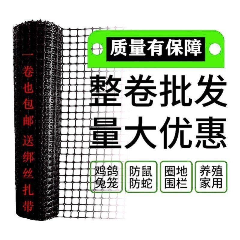 塑料养殖网鸡鸭鹅围栏网鱼塘菜地果园围栏网黑色胶网铺路土工
