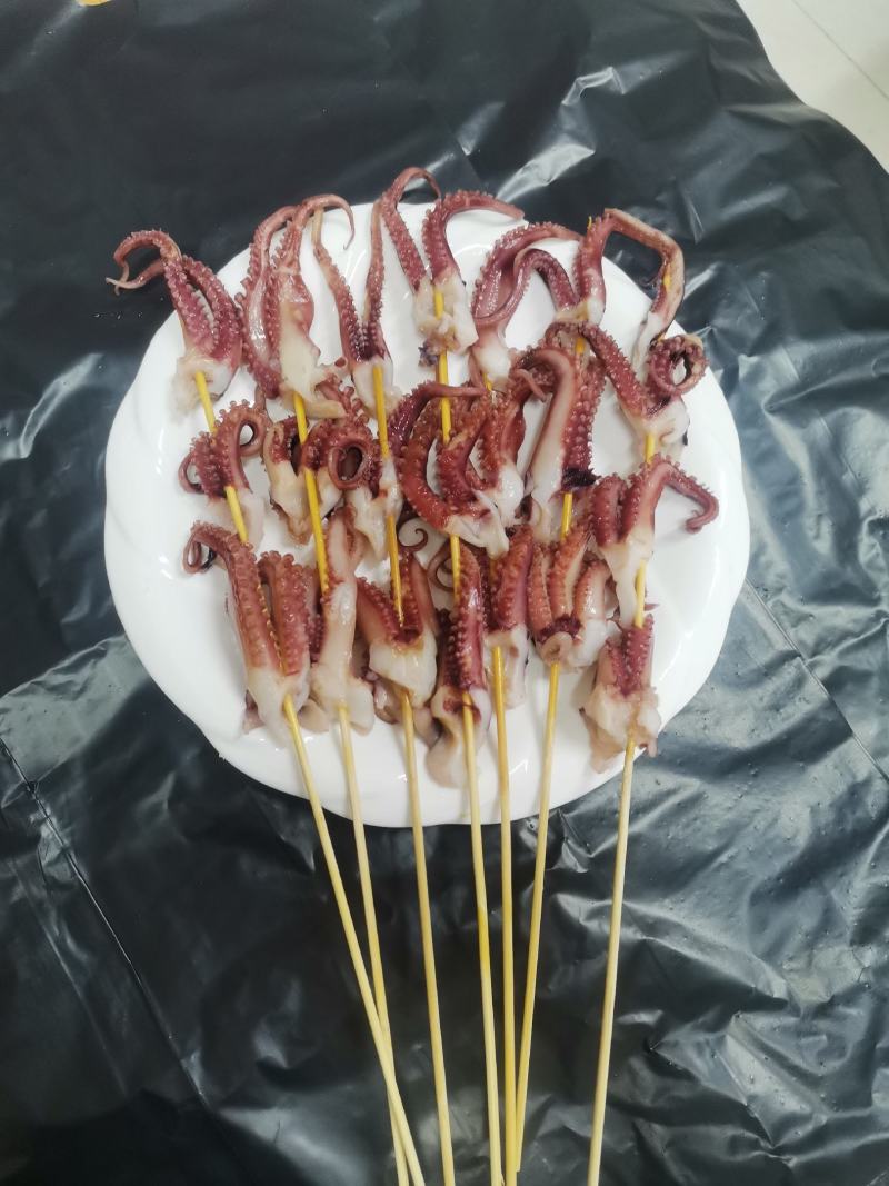 40克章鱼龙爪串章鱼须小串商用铁板烧烤油炸网红鱿鱼串