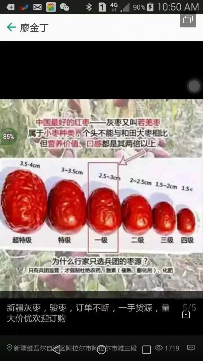 新疆灰枣皮薄肉厚肉紧核小产地直供农庄种