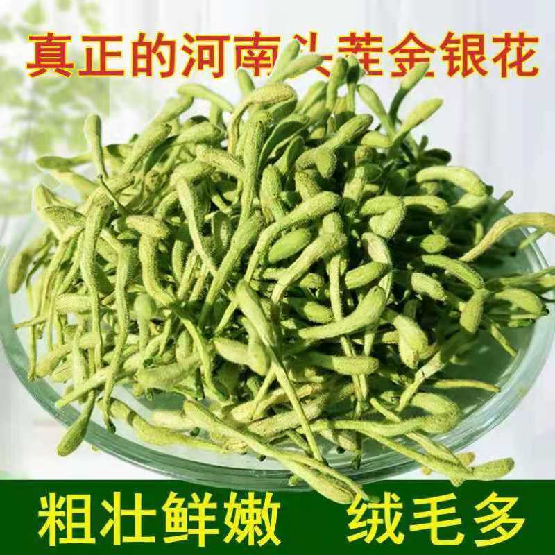 正宗金银花河南封丘带绒毛金银花新货金银花特级无硫干金银花