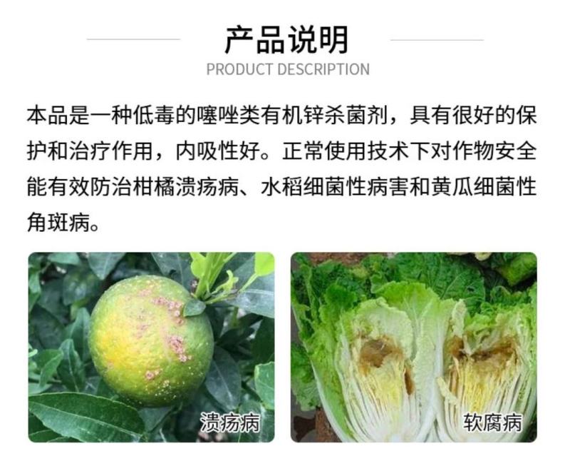 20%噻唑锌碧生黄瓜、草莓细菌性角斑病细菌性穿孔病
