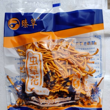 内蒙古产地小包装虫草花100克新鲜条形均匀保质期长