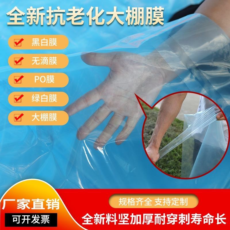 大棚膜透明加厚无滴膜抗老化农用塑料薄膜长寿地膜防水养殖黑