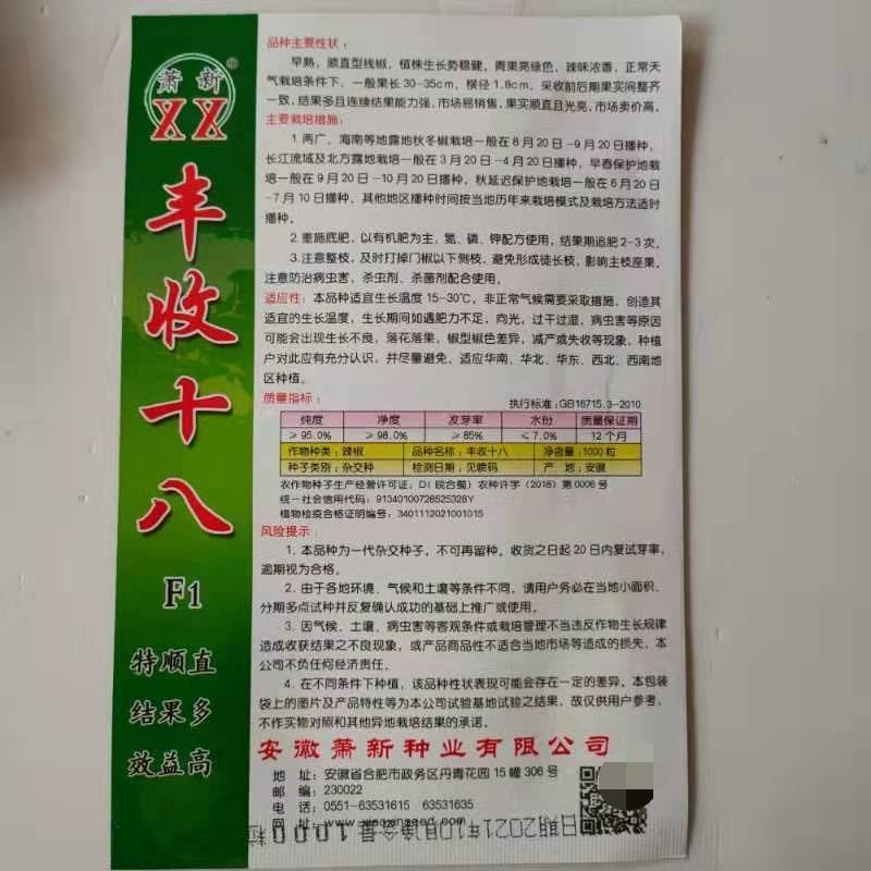 辣椒种子苏润998早熟抗病产量高口感好品质佳市场易销售