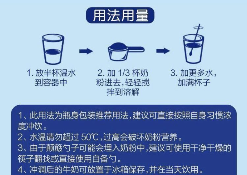 澳洲美可卓蓝胖子全脂蓝妹子脱脂中老年儿童学生牛奶粉