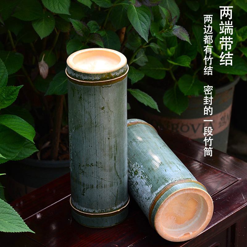 毛竹竹筒竹子材料楠竹竹筒竹筒饭蒸筒竹筒碗杯子花园竹筒流水