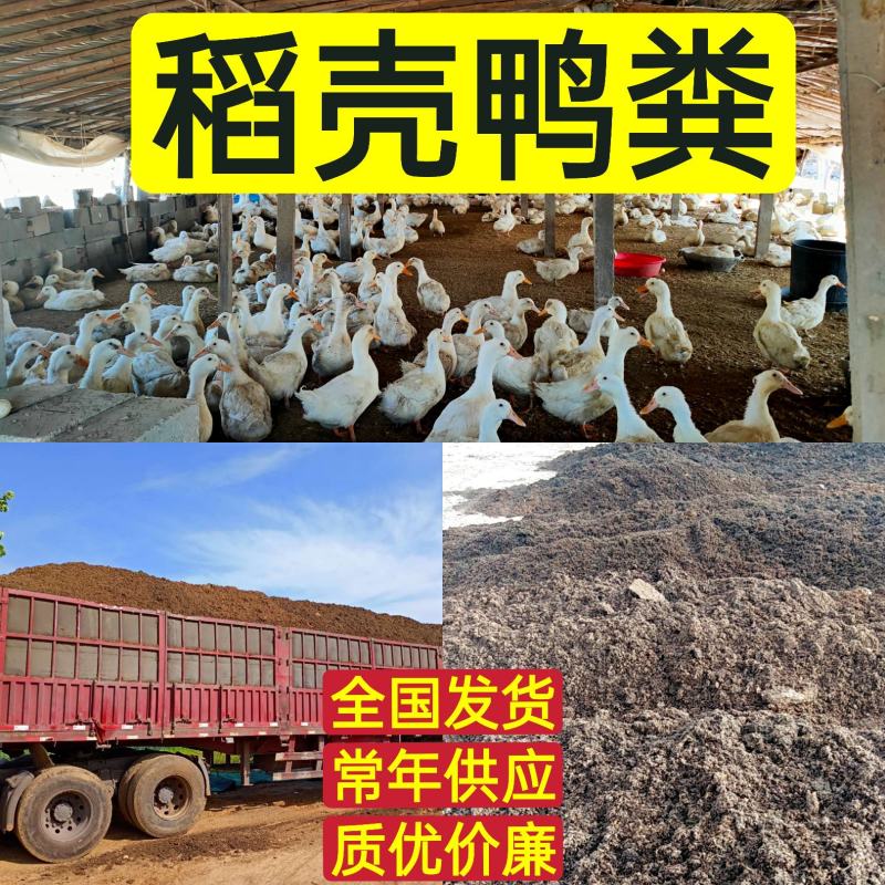 稻壳鸭粪鸭粪有机肥有机肥辅料发货全国质优价廉