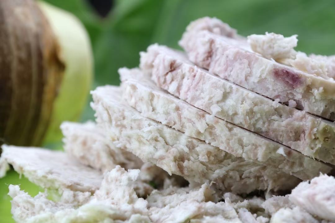 荔浦芋头蒸熟切片