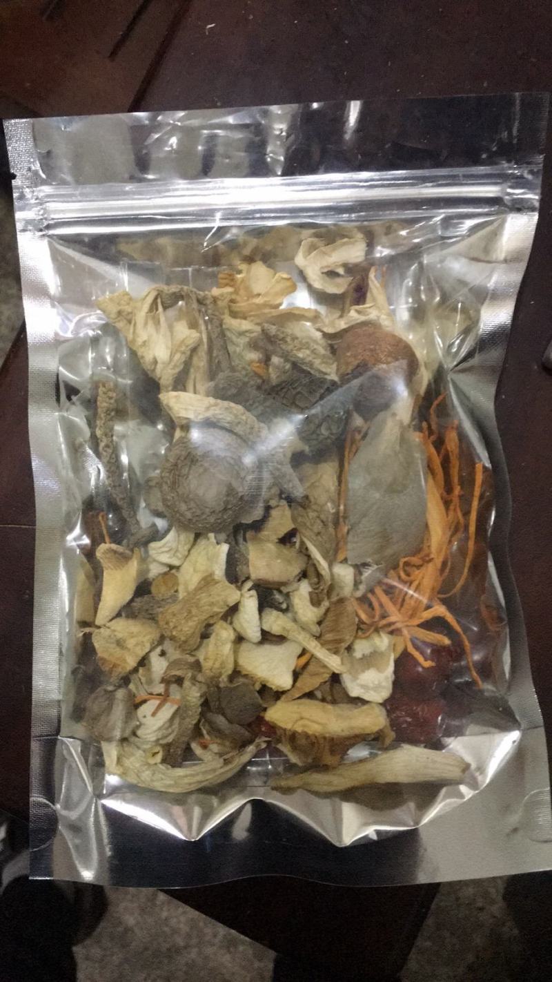 多彩菌菇包古田特产菌汤包羊肚菌煲汤干货食材菇类菌类松茸新