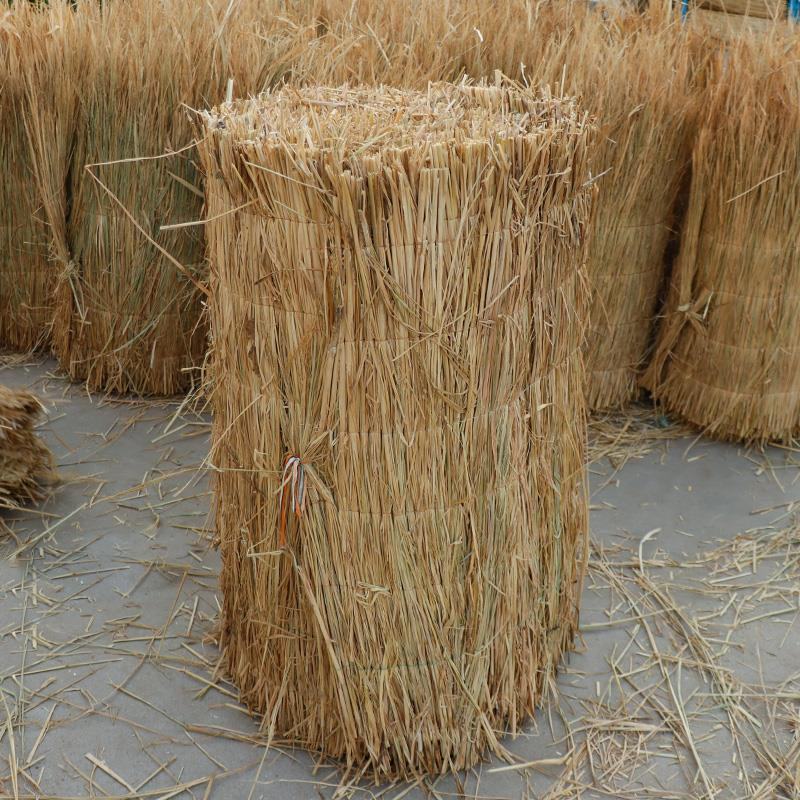 稻草帘子大棚保温草帘隔热天然稻草灰屋顶装饰帘草