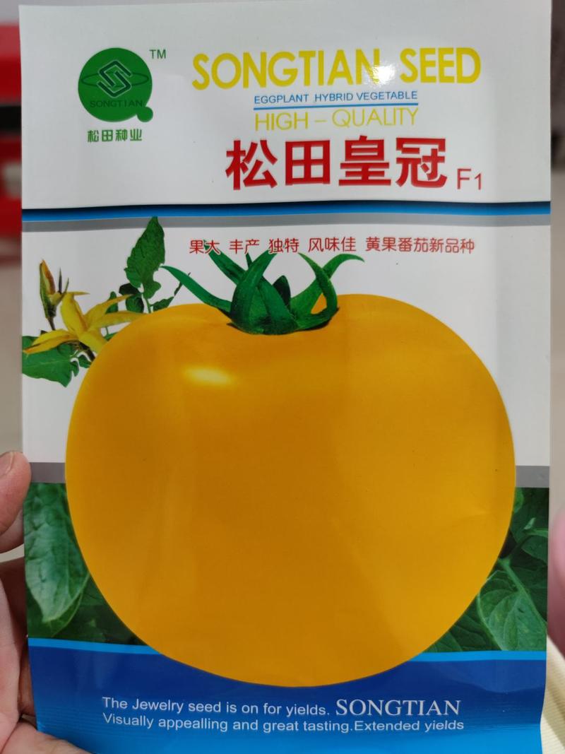 松田皇冠黄番茄种子1000粒果重250克以上果面金黄艳