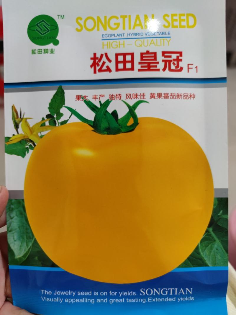 松田皇冠黄番茄种子1000粒果重250克以上果面金黄艳