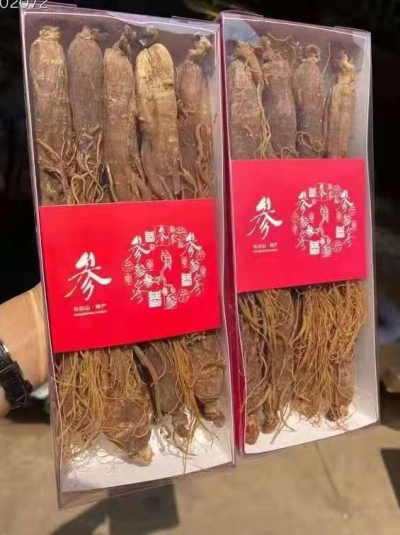 长白山无糖红参批发（干品）红参直条全须，