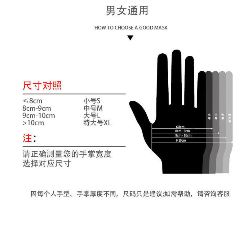 医用橡胶乳胶一次性医生检查手套加厚耐用高弹性纹绣美容独立