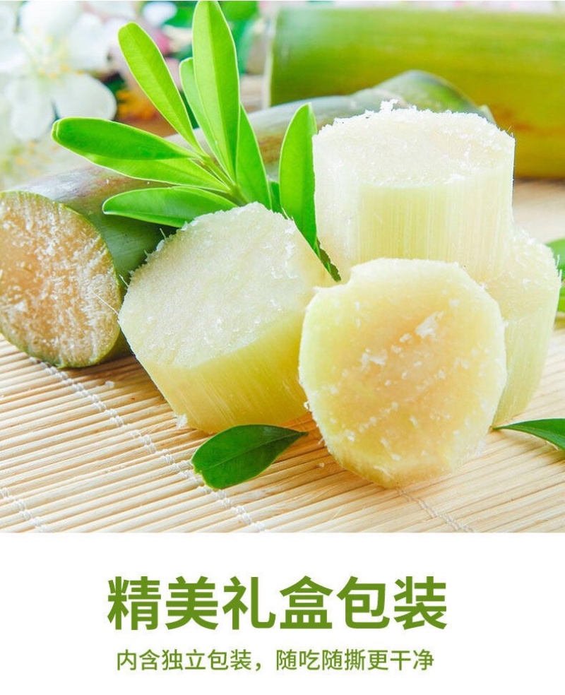 陶山甘蔗青皮甘蔗手撕甘蔗礼品盒包装整捆可批发