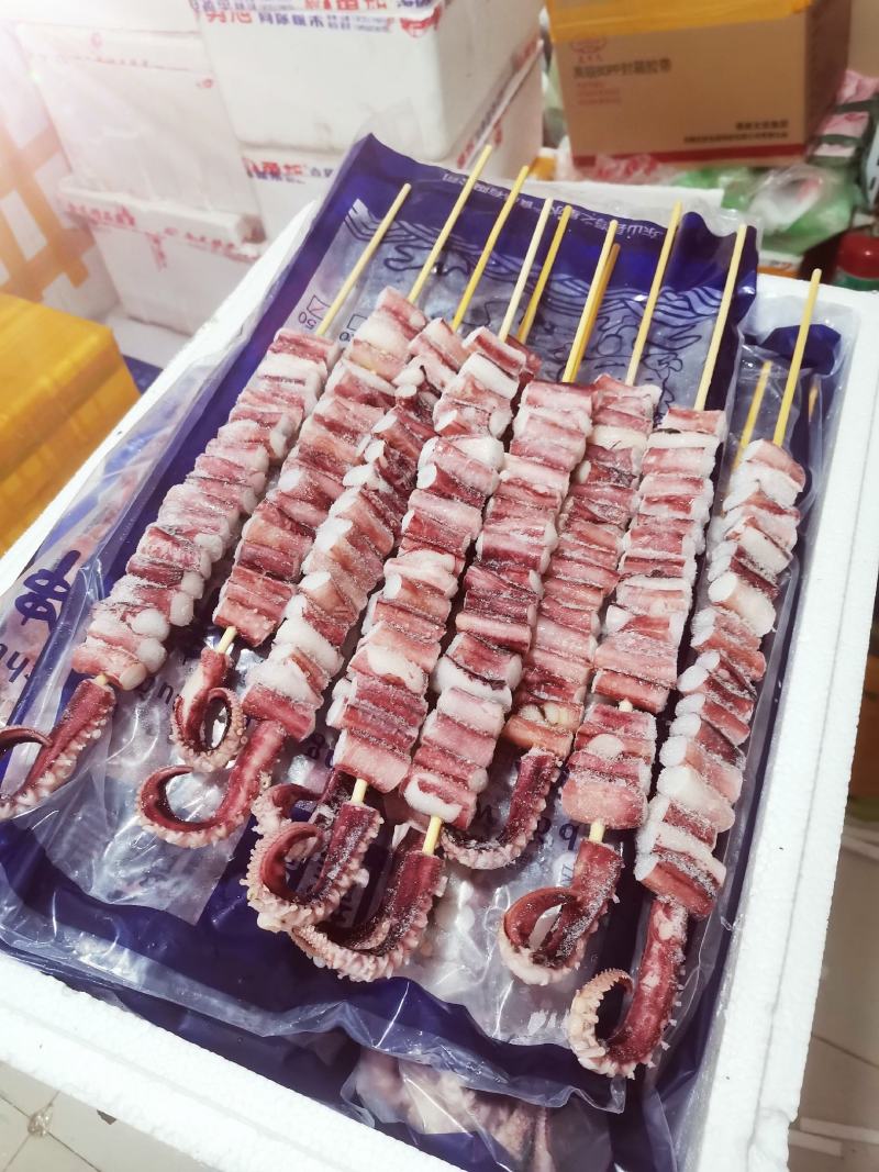 150克章鱼足吉祥串100串鱿鱼串章鱼串商用苏浙沪皖包邮