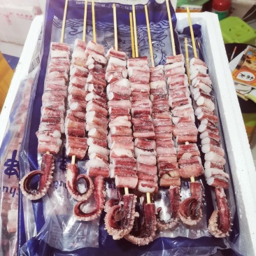 150克章鱼足吉祥串100串鱿鱼串章鱼串商用苏浙沪皖包邮