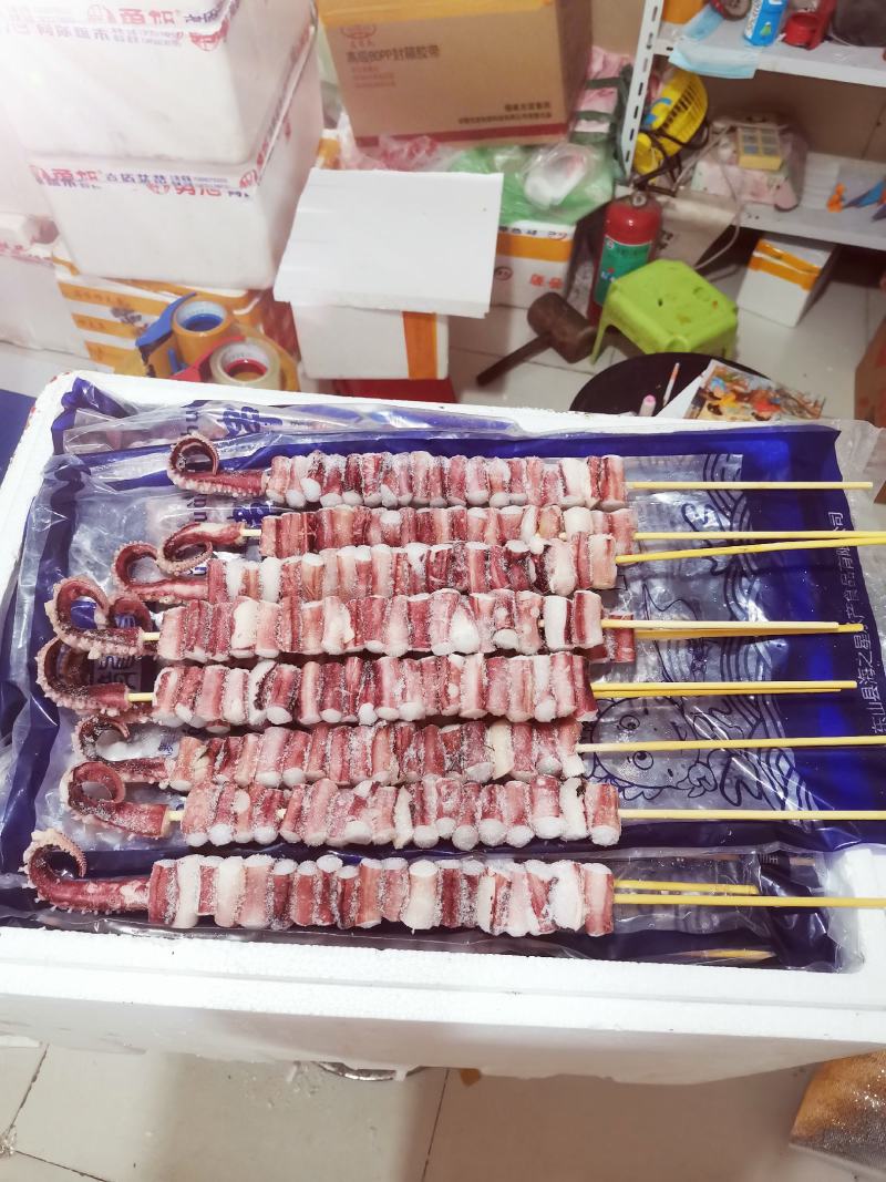 150克章鱼足吉祥串100串鱿鱼串章鱼串商用苏浙沪皖包邮