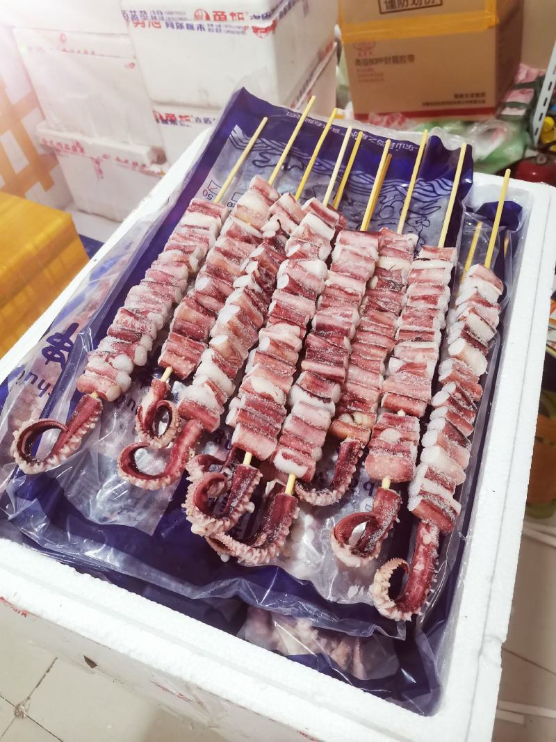 150克章鱼足吉祥串100串鱿鱼串章鱼串商用苏浙沪皖包邮