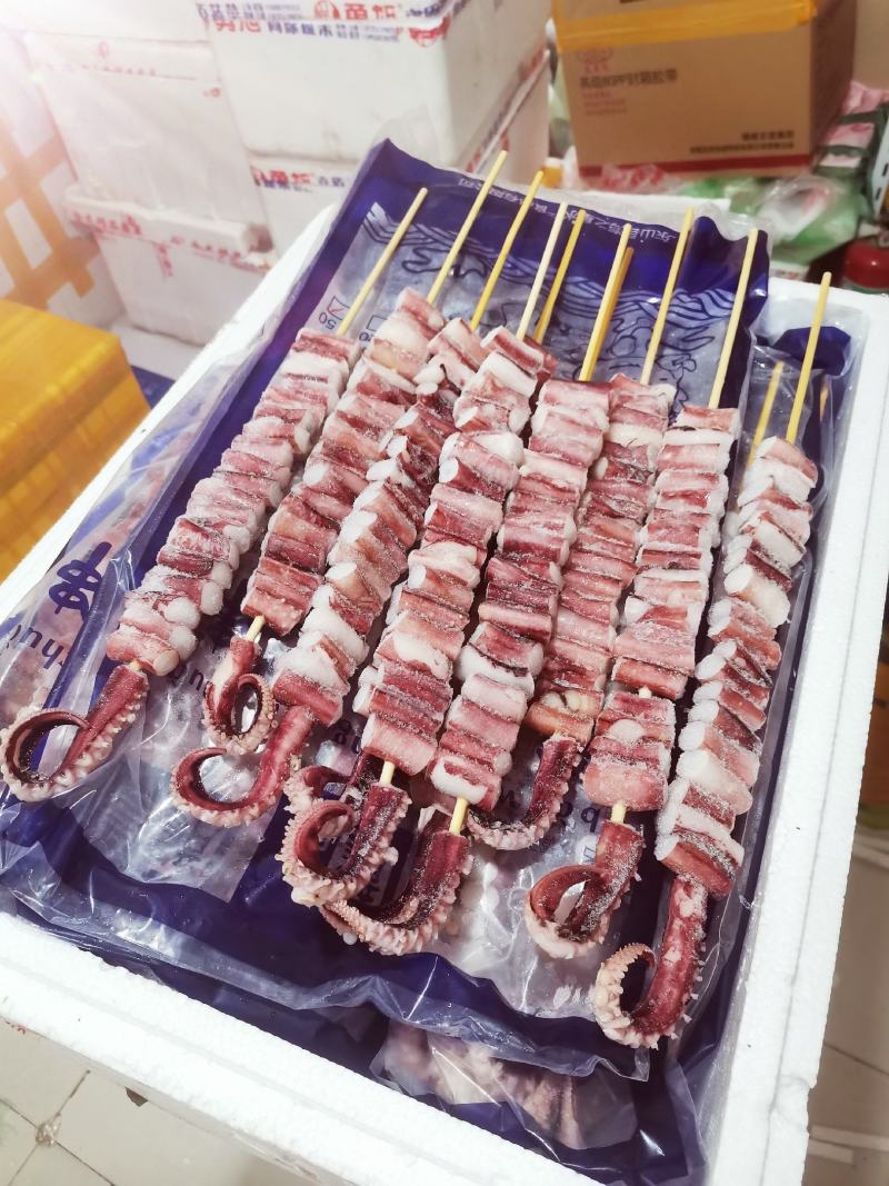 150克章鱼足吉祥串100串鱿鱼串章鱼串商用苏浙沪皖包邮