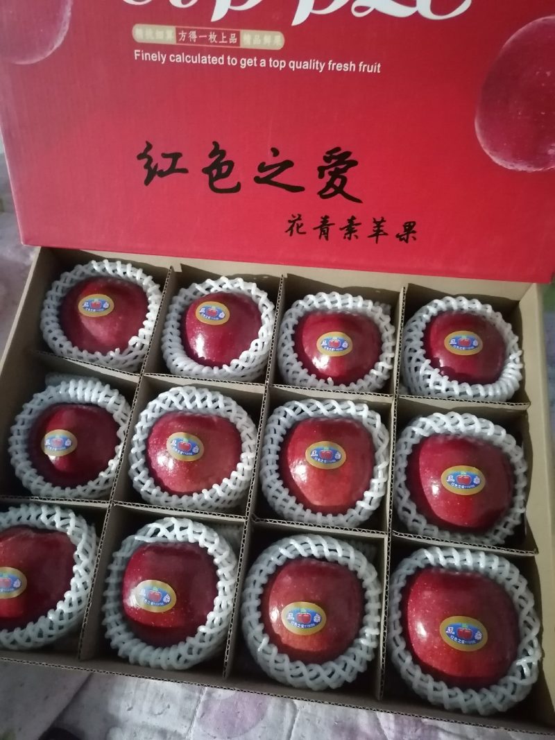 红色之爱119-06产自辽宁丹东，红色之爱苹果里外全红。
