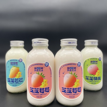 罗森优选酸奶饮品厂家直销大果粒高蛋白玻璃瓶便利店商超