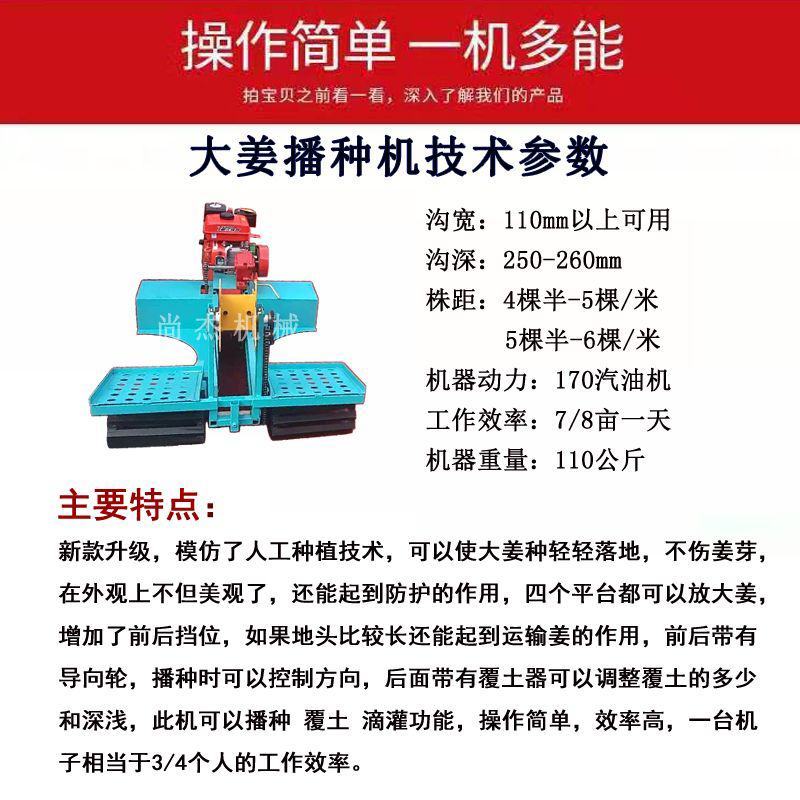 大姜播种机自走式大姜种植机生姜老姜播种机170汽油种姜机