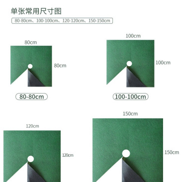 绿黑色环保可降解单张防草布适用于高温地区有效减少热量吸收