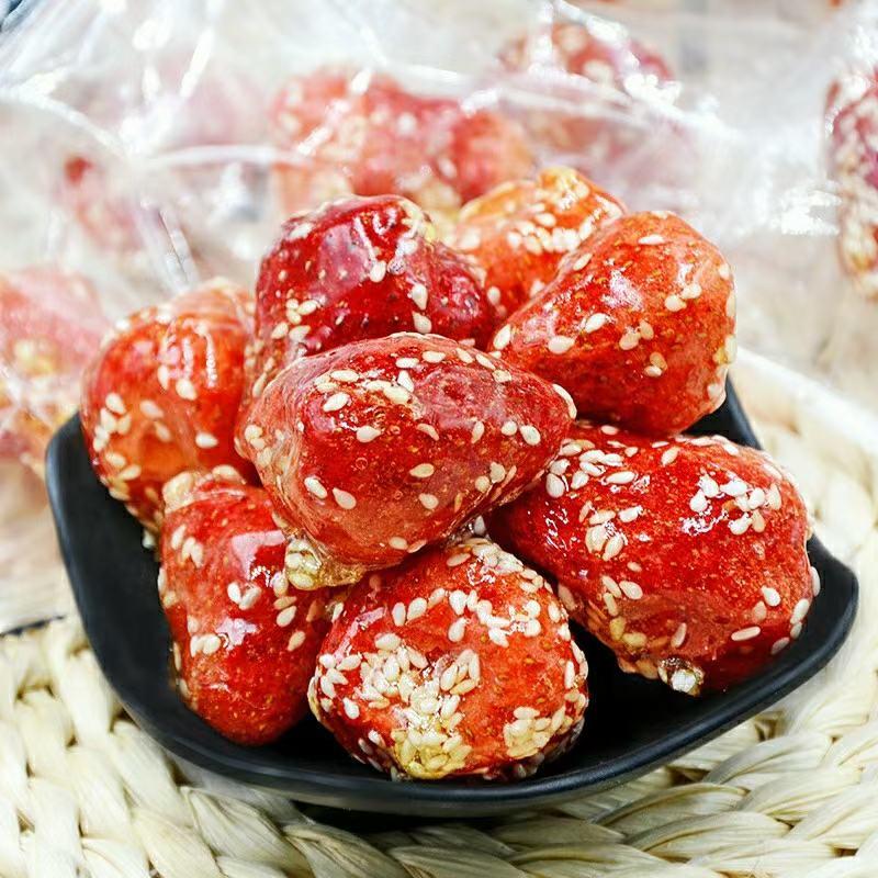 冻干冰糖葫芦草莓脆独立小包装，老北京口味，冰糖草莓干