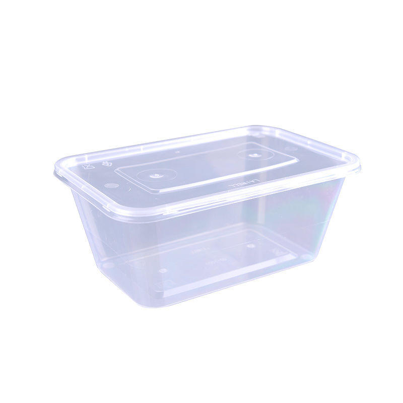 爱佳长方形l一次性透明加厚塑料快餐盒外卖打包盒便