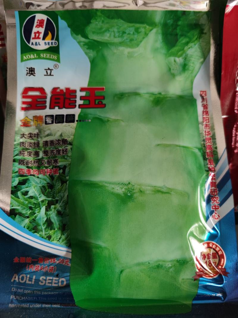 全能玉莴笋种子大尖叶肉淡绿纯度高耐热耐寒四季均可种植