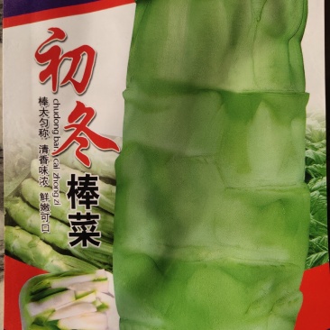 棒菜，人工单株远育而成棒大根皮青白色亩产2500斤左右。