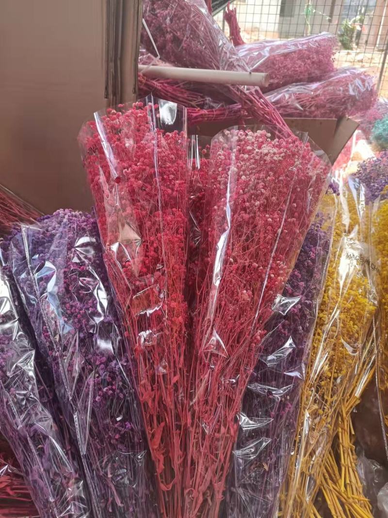 云南满天星永生花干花花束批发基地直发真花客厅摆设