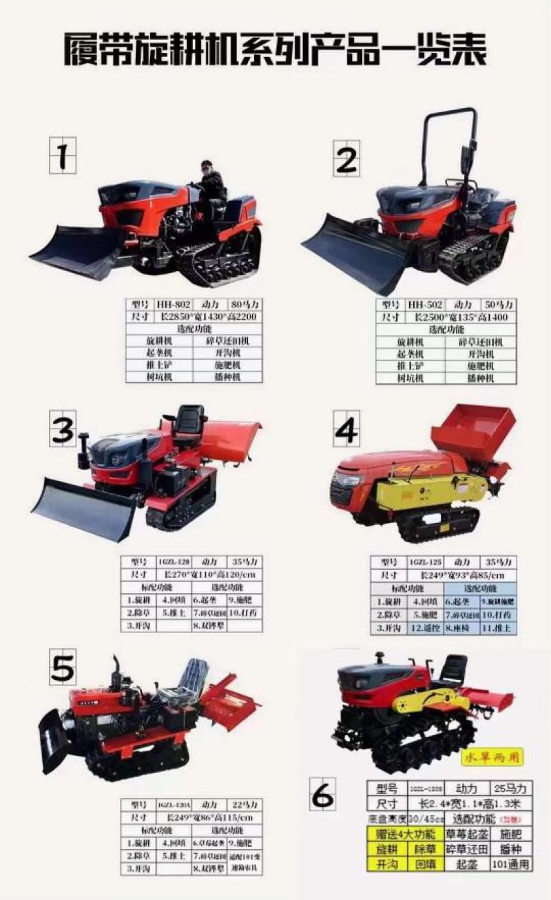履带旋耕机水旱两用25-80遥控自走式履带开沟田园管理机