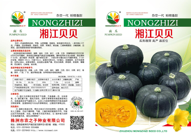 湘江贝贝南瓜种子，粉糯香甜，杂交一代，
