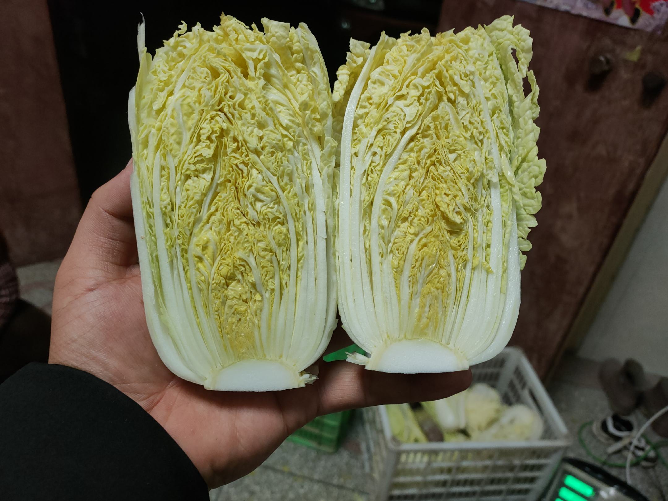 娃娃菜切面特写图