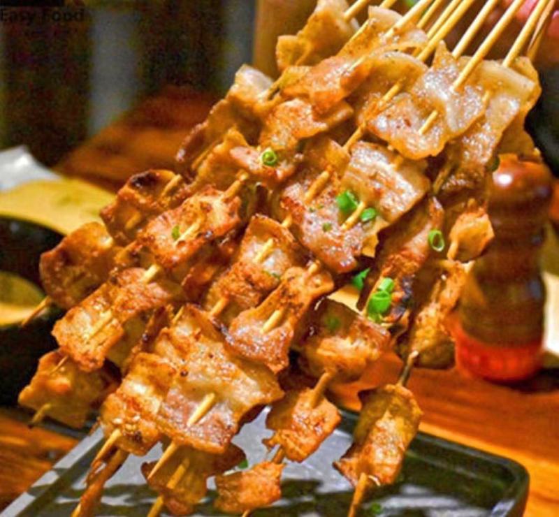 原切五花肉串烧烤油炸铁板原味新鲜冷冻商用半成品200串包