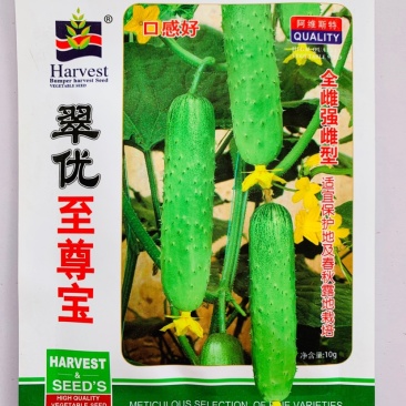 翠优至尊宝全雌强雌性水果黄瓜种子节节有瓜口感好抗病高产