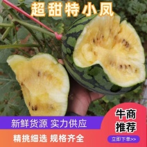 山东潍坊网红新鲜红特小凤黄肉西瓜甜脆345斤左右