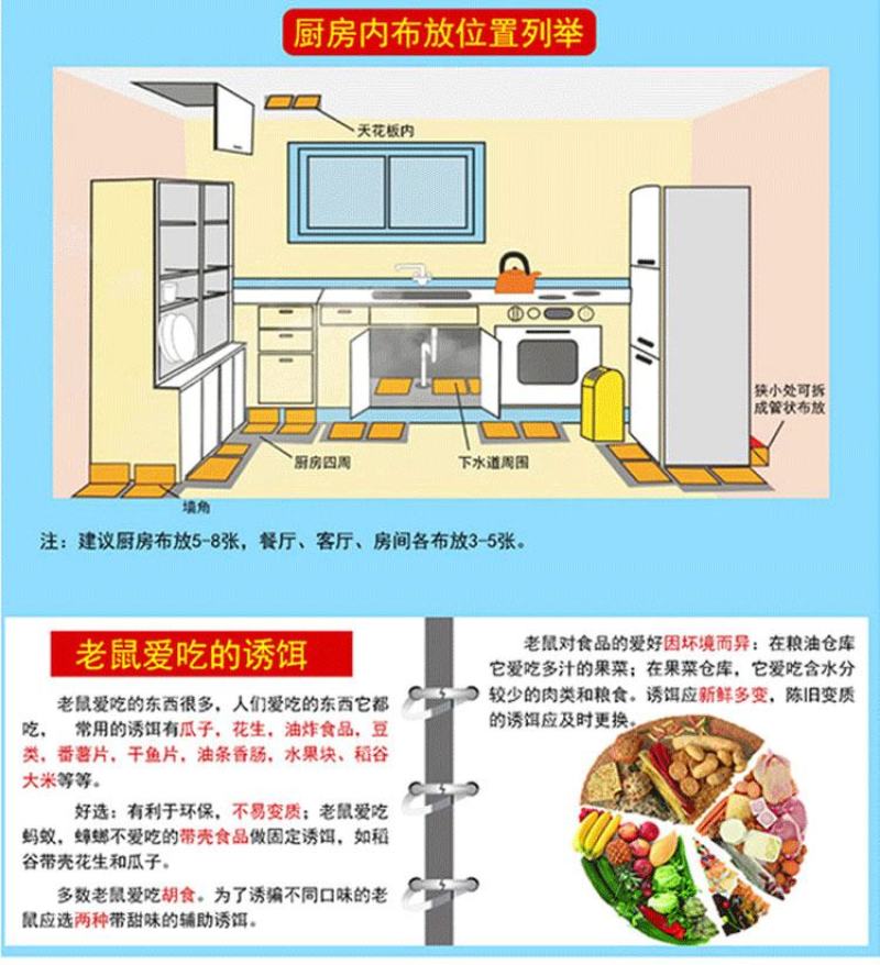 老鼠贴粘鼠板强力灭鼠驱鼠超强抓老鼠沾老鼠家用捕鼠神器