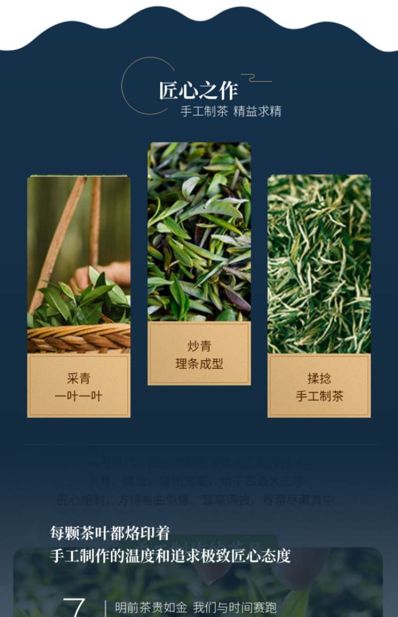 绿茶雀舌2023新茶贵州湄潭翠芽嫩芽毛尖特级浓香型散袋装