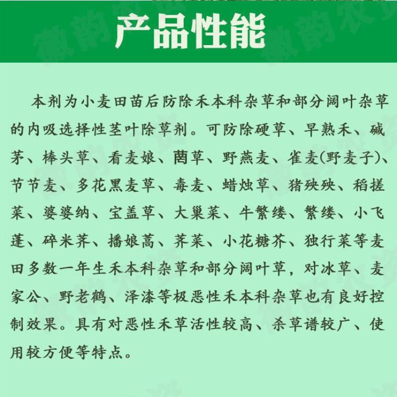 阔世玛小麦除草剂拜耳二磺·甲碘隆野燕麦雀麦花黑麦草除草剂