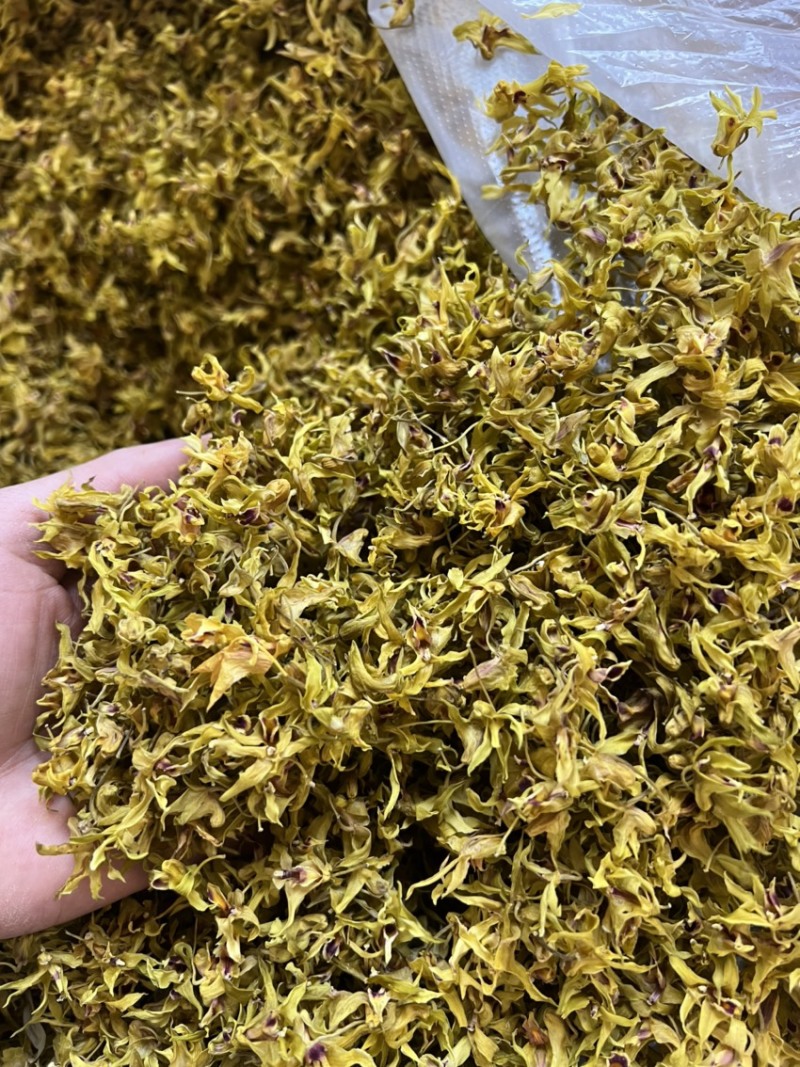 铁皮石斛花2021新花干花鼓槌石斛花500克批发