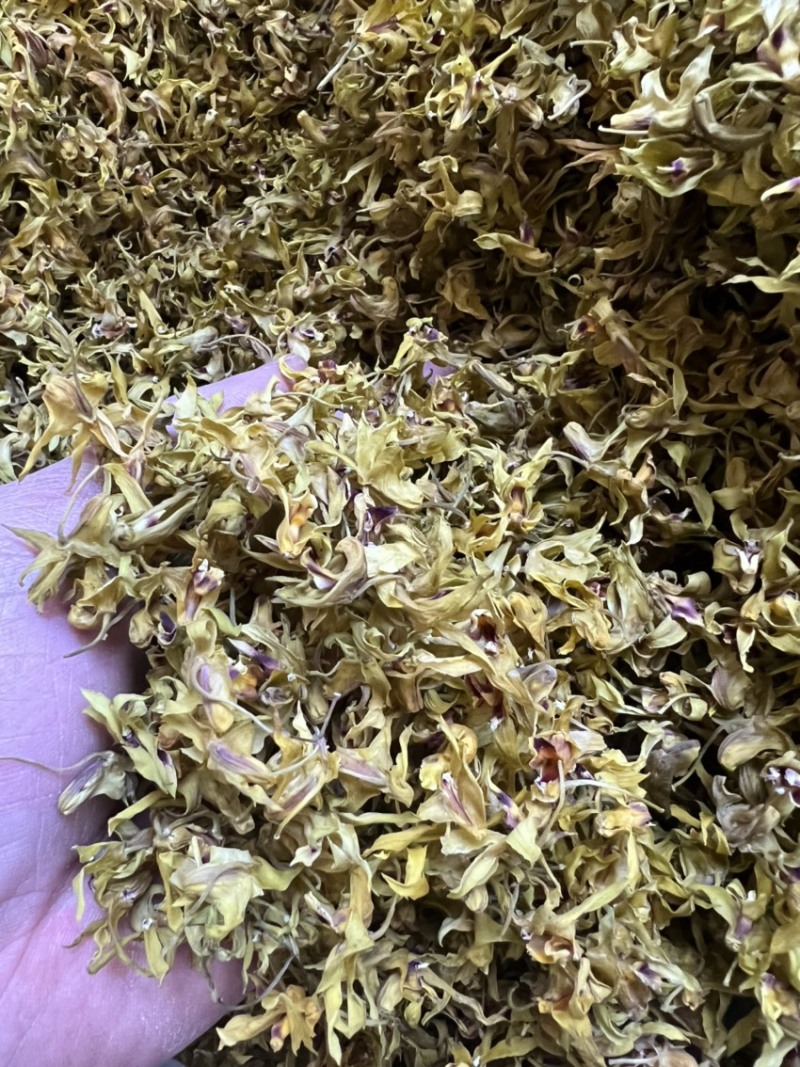 铁皮石斛花2021新花干花鼓槌石斛花500克批发