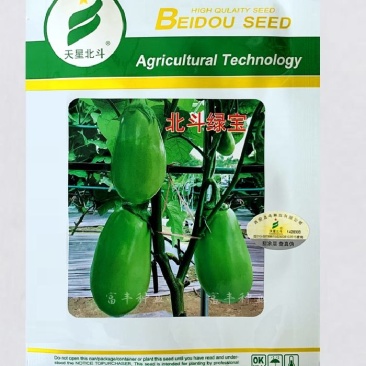 天星北斗绿宝绿茄子种子1000粒，果皮油绿光亮，商品好：