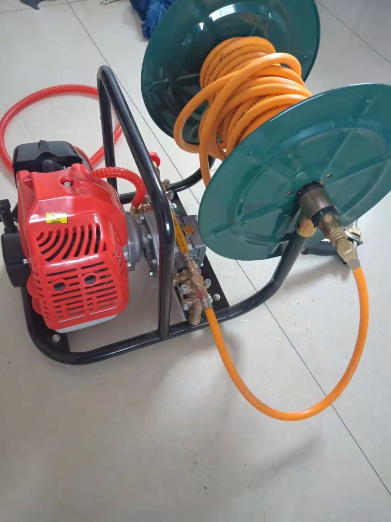 四冲程便携式高压打药机汽油打药机手摇缠管