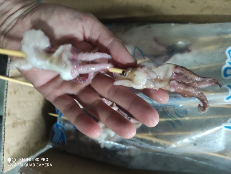 鱿鱼须烧烤鱿鱼串。