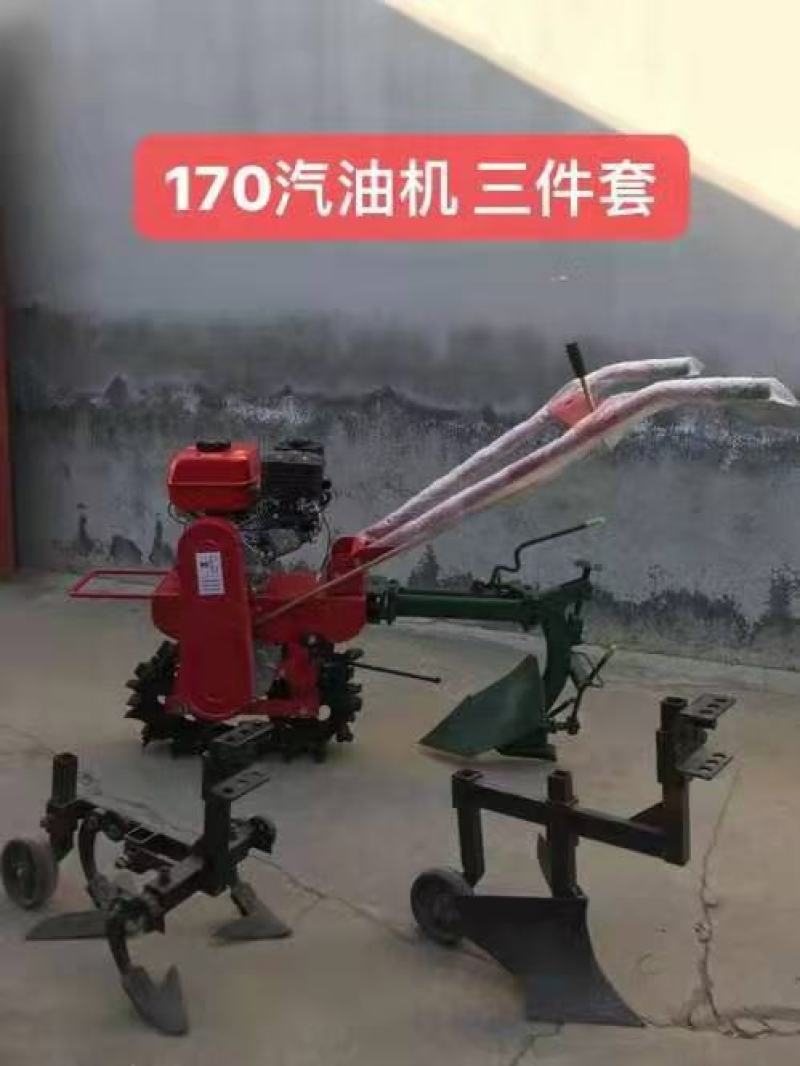 小红牛单链轨微耕机多功能小型农用犁地机开沟机除草机施肥播